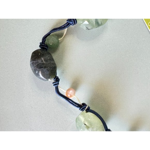 Sigrid Olsen Green Prehnite Jasper Gemstone Chunky Necklace Designer Signed NWT - Picture 6 of 10